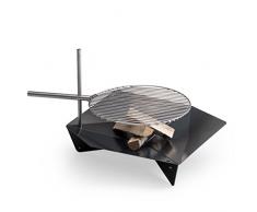 höfats - TRIPLE Grillrost 55 - verwandelt TRIPLE Feuerschale in einen Grill - höhenverstellbar und schwenkbar - Edelstahl - rund - Zubehör für TRIPLE Feuerschale