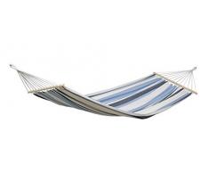 AMAZONAS Stabhängematte Samba Marine wetterfest und UV-beständig 210cm x 140cm bis 150kg blaugestreift