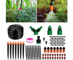 Aiglam 40M Bewässerungssystem, Micro Drip Bewässerung Kit Gartenbewässerung, Flower Bed, Terrasse Pflanzen- Automatische Sprinkler Tröpfchenbewässerung Kit