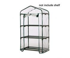 Foliengewächshaus,Gewächshaus klein,Tomatenhaus,Treibhaus,Gewächshaus PVC-Plane Abdeckung mit Reißverschluss,Frühbeet,Tomatengewächshaus,Gemüse, Blumen,Obst,Anzuchthaus Terrasse Balkon,UV-stabilisiert