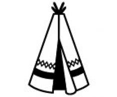 Mini Stempel Zelt, niedliche Ministempel ca.12mm Durchmesser