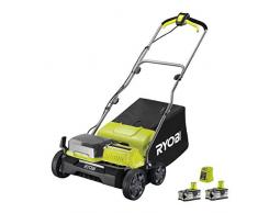 RYOBI RY18SFX35A-240 18V Akku-Vertikutierer mit 2 Akkus & Ladegerät | Rasenlüfter Moosentferner