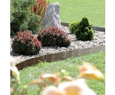Rasenkante Gartenpalisade Beeteinfassung Beetumrandung 3,9m Weidenzaun-Optik von rg-vertrieb (Braun)