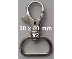 5 Stk. Karabinerhaken, drehbarer Wirbel / für Gurtband 20 mm / #2