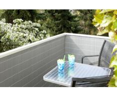 PVC Sichtschutz silber 0,9 x 3 m - Balkonblende