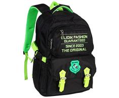 CKH Lässige Mode Rucksack Middle School Flutbeutel Schule Windsack (Color : Black)