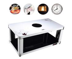BLLJQ Elektrischer Heiztisch Kaffetisch, Fußwärmer, Heizgeräte, Elektroheizkörper, Elektrische Kamine, Desks Dining Tables, Large Appliances (Weißes Ahornblatt)
