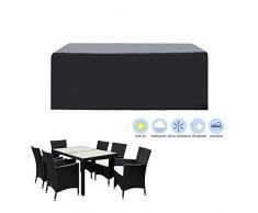 SIRUITON Abdeckung für Gartenmöbel Rechteckige SitzgarniturenWasserdicht Sitzgruppe Abdeckhaube Schutzhülle Gartentische und Möbelsets Gartenmöbel Sofa Staubdicht Outdoor Schwarz (180x120x74cm)