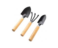 WYPG Multifunktions-Gartengerät Mini Dreiteiliges Set Mit Spatenschaufel Rechen Kinderspielzeug Sukkulente Kräuter Topf Boden Lockerungswerkzeug