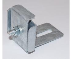 KLAMMER mit ZAUN-HALTER für Steinkorb Gabione feuerverzinkt (5 x 5 cm)