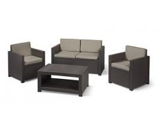 Allibert Lounge-Set Monaco 4tlg, braun/taupe