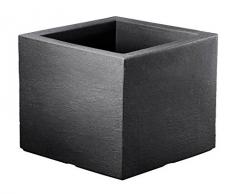 Pflanztopf Kubus quadratisch anthrazit aus Kuststoff (40 x 40 cm)