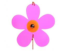 Time for Home Lichtfänger Blumen - Girlande Sonnenfänger 120 cm lang Gartendeko Blumen Girlande Lichterspiel pink gelb grün (Pink)