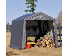 ShelterLogic Foliengerätehaus Gerätehaus in-a-Box 9 m² // 300x300 cm // Foliengarage und Aufbewahrungsgarage für Alles