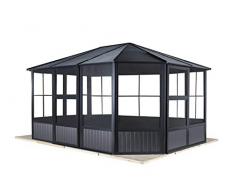 Sojag Aluminium Pavillon, Gartenlaube & Wintergarten Charleston // 384x489x281 cm (LxBxH) // Sommer und Winter Solarium