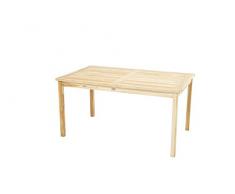 Ploß Gartentisch Pittsburgh Eco - Teakholz-Tisch mit SVLK-Zertifikat - Terrassentisch für 4 bis 6 Personen - Esstisch Braun für den Garten - Holz-Gartenmöbel mit polierter Oberfläche