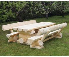 DEKO VERTRIEB BAYERN Premium Holzgarnitur Holz Massivholz Gartenmöbel Gartengarnitur 8 Pers.