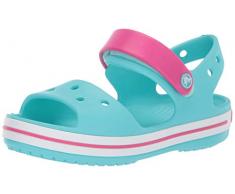 Crocs Crocband Sandal Kids, Unisex - Kinder Sandalen, Blau (Pool/Candy Pink), 22/23 EU
