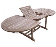 XXS® Möbel Gartentisch Aruba hochwertiges Teak Holz Schirmloch in der Mitte des Tisches ausziehbar natürliche Maserung pflegeleicht