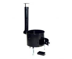 acerto 31706 Ungarischer Gulaschofen - 45cm Durchmesser Universell nutzbar Für die Terrasse Emailliertes Stahlblech Für 30L Gulaschkessel mit Deckel für original Gulaschkanone Outdoor Feldküche