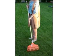 Laubbesen Laubrechen Fächerbesen Rechen Laub Kunststoff 24cm 25 Zinken mit Stiel