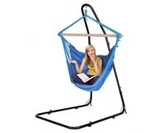 COSTWAY Hängestuhlgestell Hängesesselgestell Hängesitzständer belastbar bis 150kg, Hängestuhlständer Metall, Hängesitz Gestell höhenverstellbar