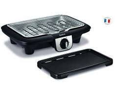 Tefal Elektrogrill, multifunktional, „Easy Grill“, 2-in-1, für BBQ-Grill und Plancha, Verwendung im Innen- und Außenbereich, 2100 W Tischgrill Schwarz