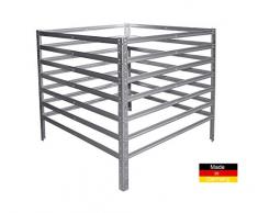 shelfplaza® HOME Komposter 90x90x90 cm verzinkt Steckkomposter Bio-Komposter für Küchen- und Gartenabfälle Composter Metallkomposter Kompostbehälter Kompostsilo Kompost