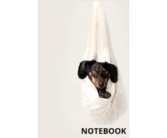 Notebook: A dog is hanging in the hammock: For Pet Dog Owners Lovers Teens Girls Students Teachers Adults Moms| College Ruled Lined Pages | 6x9 110 White Pages
