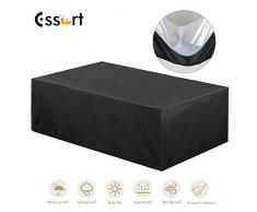 ESSORT Gartenmöbel Abdeckung , Abdeckplane Schutzhülle Abdeckhaube Regenschutz für Gartenmöbel Gartentische Rechteckige Sitzgarnituren terrassenmöbel Möbelsets Wasserdicht (315x160x74cm)