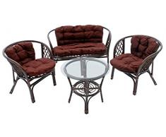 LINDER EXCLUSIV Gartensitzgruppe Rattan Bahama 3-TLG