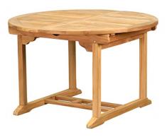 Kai Wiechmann Ausziehtisch Rondo rund Teak-Holz Garten wetterfest ✓ robust ✓ verstellbar ✓
