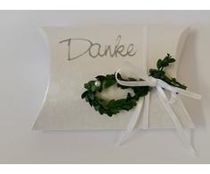 Gastgeschenke für christliche Feste Konfirmation Kommunion Kissenschachtel edel 8 Stück Buchsbaum