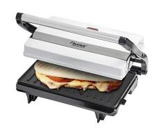 Bestron Antihaftbeschichteter Sandwich-/Panini-Kontaktgrill, Viva Italia, 700 W, Weiß