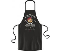 BBQ Solutions Grillschürze Kochschürze Meine Grillgesetze … keine klugen Ratschläge lustigem Spruch, Schwarz, 28 x 22 x 2 cm