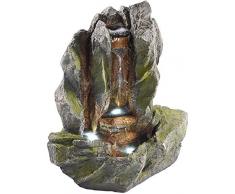 infactory Springbrunnen: Beleuchteter Zimmerbrunnen Felsspalte mit LED und Pumpe (Dekobrunnen)