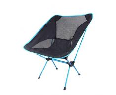 N /A Outdoor-Hocker, tragbar, zusammenklappbar, klein, leicht, Camping-Hocker, Angelzelt, Tourismus, Wandern, Strand, Garten, Grill, blau, 33*44*65cm