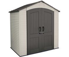 Lifetime Kunststoff Gerätehaus Gartenhaus Gartenschuppen Starlet (213 x 137 x 226 cm, beige)