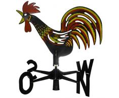 SIDCO Wetterhahn Wetterfahne Windrad Windspiel Hahn Garten Deko Gartenstecker