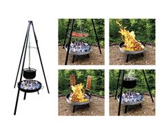 Jürgen Westerholt GmbH Multi-Grillset Feuerschale Grillrost Kochtopf 15L Fischfilethalter Kesselgulasch