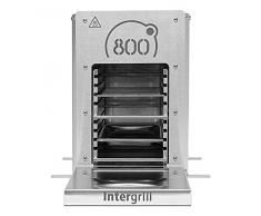 intergrill 800° Elektrogrill Steakgrill Indoor Quarzbrenner Hochleistungsgrill Profi Qualität 20kg Oberhitzegrill Tischgrill Edelstahl inkl. Grillrost Gastroschale