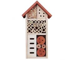 Lulu Home Insektenhaus aus Holz, zum Aufhängen, Insektenhotel für Biene, Schmetterling, Marienkäfer, nützliches Insektenhotel Garten, 26,9 x 8,6 x 13,7 cm