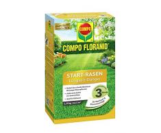 COMPO FLORANID Start-Rasen Langzeit-Dünger, 3 Monate Langzeitwirkung, Feingranulat, 1,25 kg, 62,5 m²