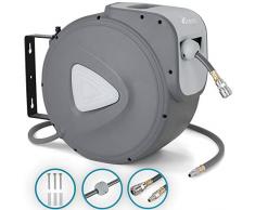 TRESKO® 20m Druckluftschlauch Aufroller automatisch 1/4 Anschluss | Schlauchtrommel Wandschlauchhalter Schlauchaufroller Druckluftschlauch-trommel