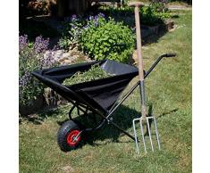 ECD Germany Faltbare Schubkarre 56 L - ca. 104x62x64 cm - belastbar bis 30kg - aus Stahl und Nylon - leicht - platzsparend - Faltschubkarre Gartenschubkarre Gartenkarre Schiebkarre Transportwagen