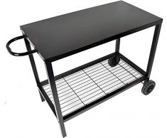 ACTIVA Grilltisch Grillwagen Campingtisch Dessertisch Tisch Grill, Beistelltisch, Schwarz, 106,5 x 56 x 73,5