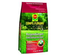 Compo FLORANID Rasendünger plus Unkrautvernichter, 3 Monate Langzeitwirkung, Feingranulat, 12 kg, 400 m²