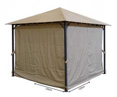 QUICK STAR 4 Seitenteile für Pavillon Nizza 3x3m Seitenwand Sand