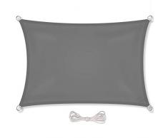 CelinaSun Sonnensegel inkl Befestigungsseile Basic PES Rechteck 3,5 x 5 m anthrazit Sonnenschutz wasserabweisend