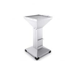 THÜROS T3 Plattenfuß Edelstahl Holzkohle Gartengrill